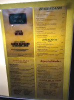 Salsa Verdes menu