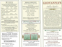 Giovanna's Italian Kitchen menu