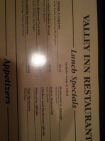 Valley Inn menu