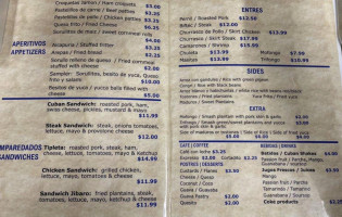 Boricuba Cafe menu