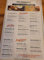 Halterman's Eatery menu