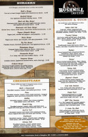 Bushmill Tavern menu