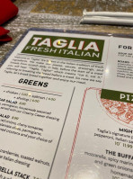 Taglia Fresh Italian menu