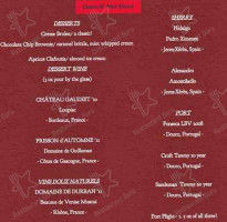Vintage And Grill menu