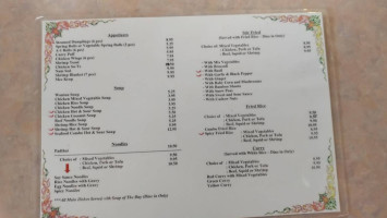 A-1 Thai menu