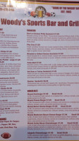 Woody's Sports And Grill menu