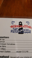 House Of Fish menu
