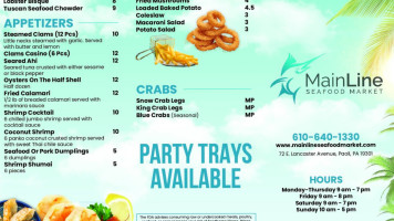 Mainline Seafood Market menu