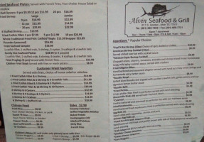 Alvin Seafood menu