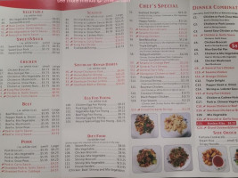 Great Wall Chinese menu