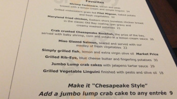 Chesapeake menu