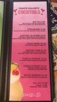 Puerto Vallarta menu
