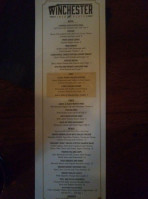 The Winchester Pints Plates menu