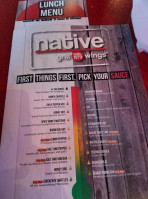 Native Grill Wings menu