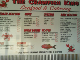 The Crawfish King menu