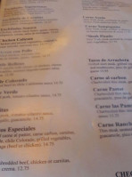 Viva Maria menu