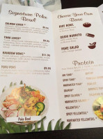 Poke Fish Sushi menu