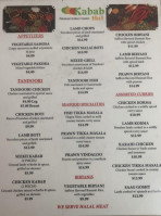 Kabab Hut menu