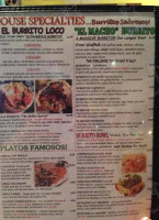 El Burrito Loco menu