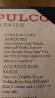 Acapulco menu