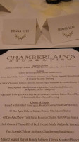Chamberlain's Steak Chop House menu