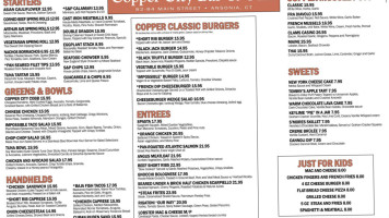 Copper City Grill menu
