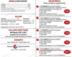 Angela Mia Pizza Richmond menu
