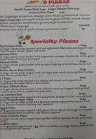 D's Pizzeria Eatery menu