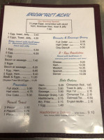 Preston Cafe menu