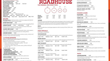 Roadhouse Pizza menu