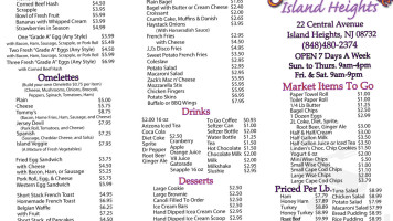 Corner Deli Cafe Island Heights menu