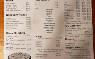 J&t's Pizza Corner menu
