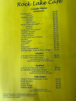 Rock Lake Cafe menu
