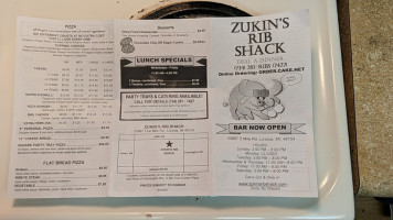 Zukin's Rib Shack food