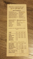 Trinity Market menu