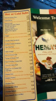 Hema's menu