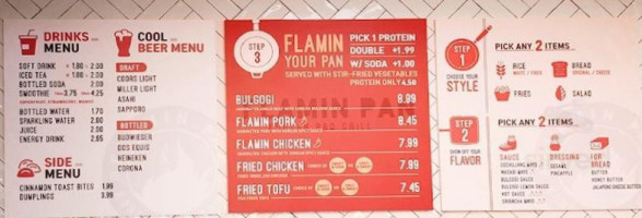 Flamin Pan Korean Bbq Grill food