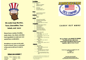 American Taco Company menu