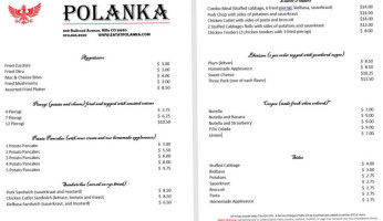 Polanka menu