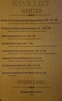 Barney Prine's Steakhouse Saloon menu