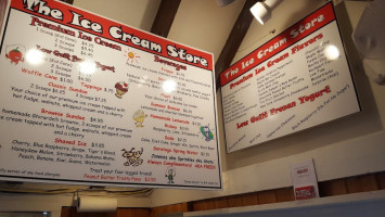 The Ice Cream Store menu
