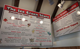 The Ice Cream Store menu