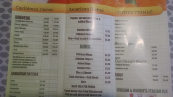 Jamaica Flavor menu