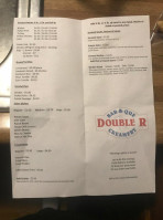 Double R -b-que And Creamery menu