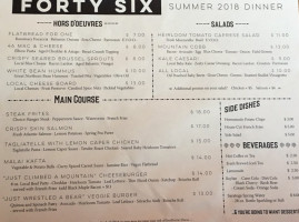Forty Six menu