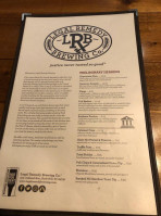Legal Remedy Brewing menu
