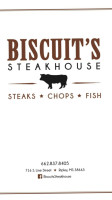 Biscuits Steakhouse menu