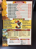 Margarita's menu