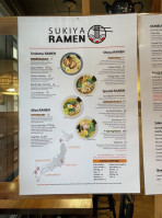 Sukiya Ramen menu