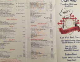 Miki's menu